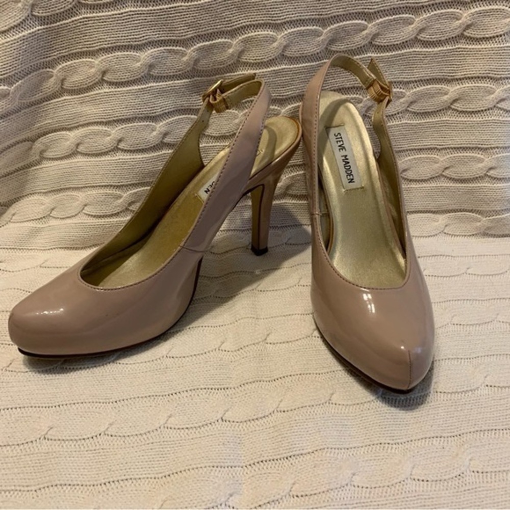 Steve Madden Blush Patent Slingback Pumps
